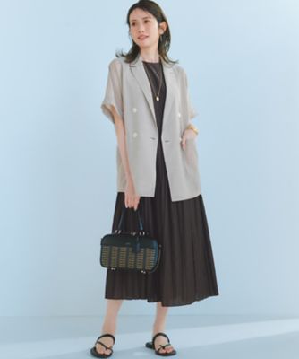 ナツ子　ワンピース プリーツコンビ ワンピース（OPWWLM0607） | 23区 L (Women