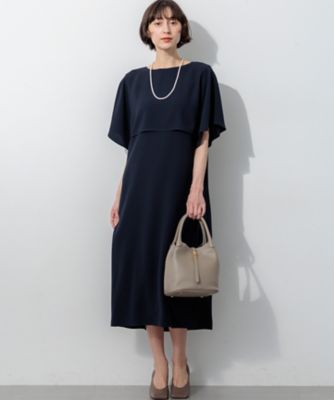 DAY1さん専用 ストレッチジョーゼット ケープ風ワンピース（OPWWLM0631