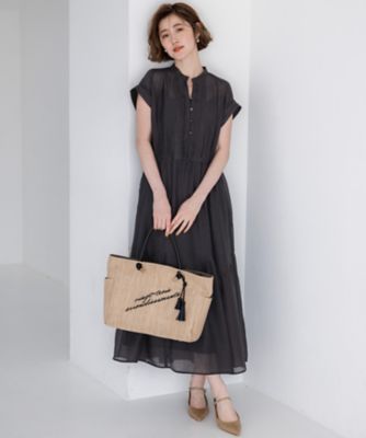 WEB＆一部店舗限定】シアーワッシャー レース ワンピース