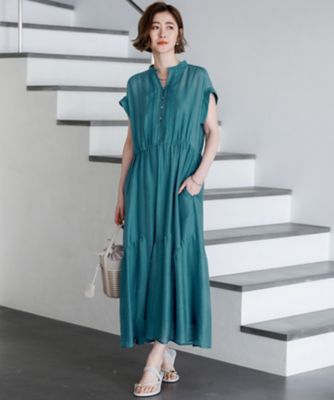 WEB＆一部店舗限定】シアーワッシャー レース ワンピース