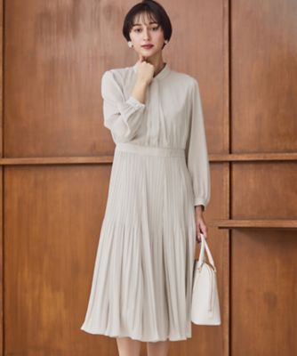 ＜23区 L (Women/大きいサイズ)＞【洗える】クリスタルアムンゼン　ウエスト切り替え　ワンピース（ＯＰＷＷＬＳ０００８）