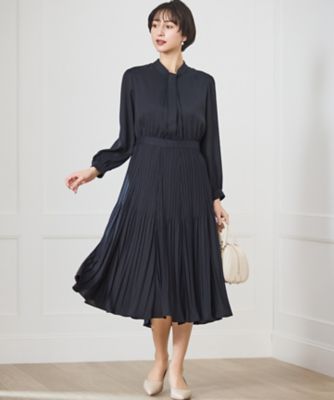 hano 　23区♡洗える　クリスタルアムンゼン ウエスト切替えワンピース 洗える】クリスタルアムンゼン ウエスト切り替え ワンピース