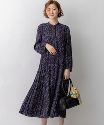 ＜23区 L (Women/大きいサイズ)＞ランダムドットプリント　ワンピース（ＯＰＷＷＬＳ０３０５）