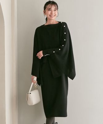 ＜23区 L (Women/大きいサイズ)＞【ＣＬＡＳＳＹ．１月号掲載】ウールブレンド　パール　ニットワンピース（ＯＰＷＷＮＺ０６５０）