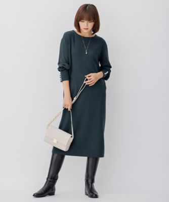【ＣＬＡＳＳＹ．１月号掲載】ウールブレンド　パール　ニットワンピース（ＯＰＷＷＮＺ０６５０）