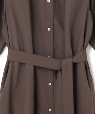 【洗える】マットナイロンタフタ　シャツワンピース（ＯＰＷＷＳＡ０１０６）