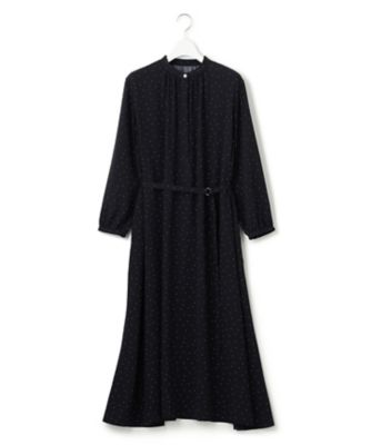 【洗える】バックサテンアムンゼン　ドットプリント　ワンピース（ＯＰＷＷＳＡ０２０５）