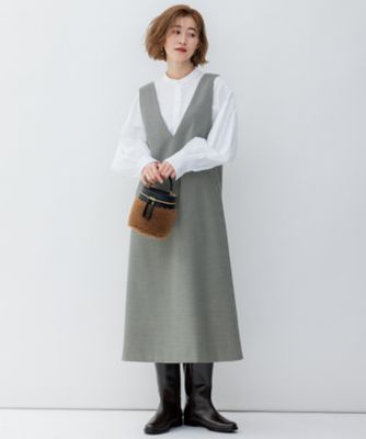 ガンクラブチェックストレッチ ワンピース