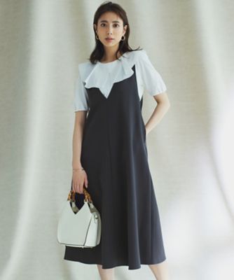 ＜23区 L (Women/大きいサイズ)＞【ＷＥＢ限定】ロマネポンチジャージー　ジャンパースカート（ＯＰＷＷＳＭ０８４７）