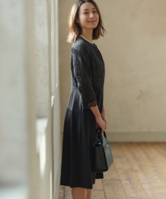 ＜23区 L (Women/大きいサイズ)＞【洗える】トリアセダブルジョーゼット　フレア　ワンピース（ＯＰＷＷＳＳ０００３）