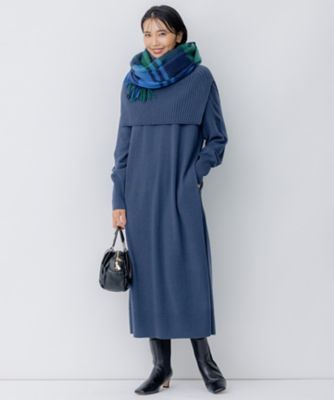 洗える】ウールカシミヤ ニットワンピース