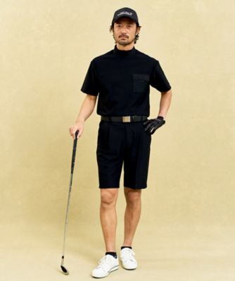 【ＭＥＮ】機能に優れた新素材「ＡＩＲ　ＴＯＯＬ」で暑い夏を快適に　ワンタックショートパンツ　接触冷感　ＵＶカット　高通気　ストレッチ　イージ