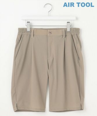 【ＭＥＮ】機能に優れた新素材「ＡＩＲ　ＴＯＯＬ」で暑い夏を快適に　ワンタックショートパンツ　接触冷感　ＵＶカット　高通気　ストレッチ　イージ