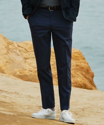 ウエストアジャスター／折り目加工／吸汗速乾／洗える【ビジネス対応