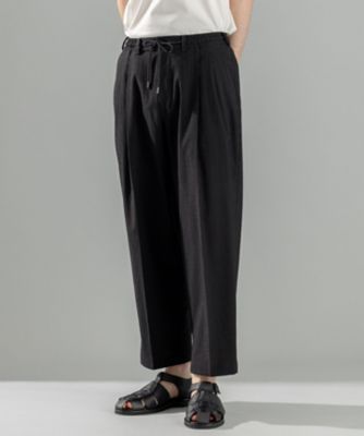 新素材【洗える／速乾性／通気性／ストレッチ】トリコサッカーストレッチ　ドロスト付ワイドパンツ　／　ＢＡＩＬＥＹ　ＣＯＮＶＥＲＴＩＢＬＥ（ＰＰ