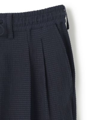 新素材【洗える／速乾性／通気性／ストレッチ】トリコサッカーストレッチ　ドロスト付ワイドパンツ　／　ＢＡＩＬＥＹ　ＣＯＮＶＥＲＴＩＢＬＥ（ＰＰ