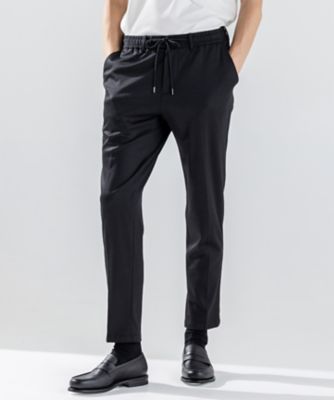 JOSEPH HOMME/ジョゼフ オム 新素材【洗える/ストレッチ】シルキーウールジャージー ドロスト付テーパードパンツ/PEGG CONVERTIBLE(PPJHGW0 005_クロ パンツ・ズボン【三越伊勢丹/公式】