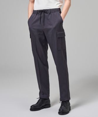 Joseph homme メンズウェストドローイングパンツ　チャコール 新色追加】エアトールストレッチ ドロスト付テーパードパンツ