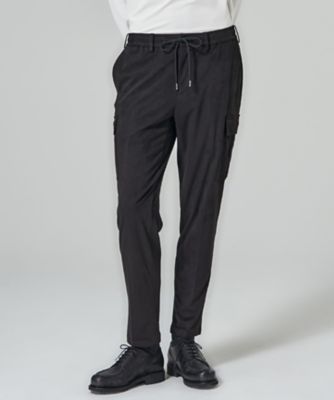 新素材】リュクススエードストレッチ ドロスト付カーゴパンツ