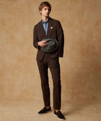 Joseph Abboud Leisure Suit パンツ　ブルー ストレッチ／セットアップ／弱撥水】フランネル ジャージ パンツ
