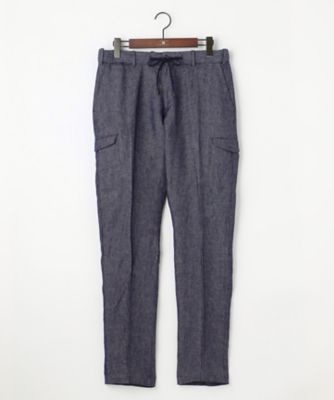 ＜JOSEPH ABBOUD (Men) ＞【ウエストも伸びる！／ＪＡＰＡＮファブリック／イージーパンツ／清涼／セットアップ】リネンデニム　パンツ（ＰＰＪＬＣＭ０３０３）