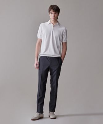 J.PRESS【極上の艶】ペピンメリノ ウール スラックス 88 オフホワイト Peppin Merino Comfort】【ウォッシャブル可