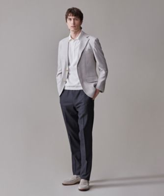 J.PRESS【極上の艶】ペピンメリノ ウール スラックス 88 オフホワイト Peppin Merino Comfort】【ウォッシャブル可