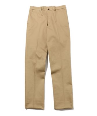ストレッチ】トリコチン ステムテーパード パンツ