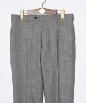 【ＴＲＥＡＴＭＥＮＴ　ＷＯＯＬ】ストレッチハウンドトゥース　スラックス（ＰＰＯＶＮＡ０３２２）