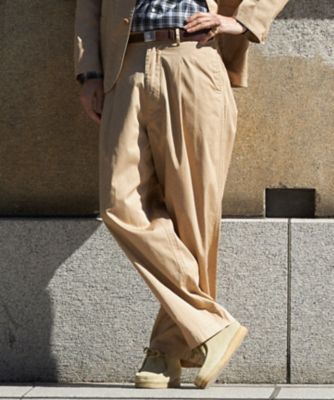 ＜J.PRESS (Men)＞ギザツイルワンタックワイドパンツ（ＰＰＯＶＳＳ０２１１）