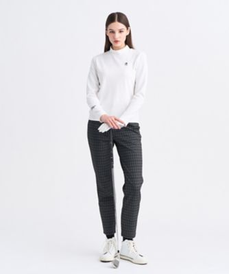 WOMEN】裏起毛ジャージーパンツ ストレッチ モノグラム 上品