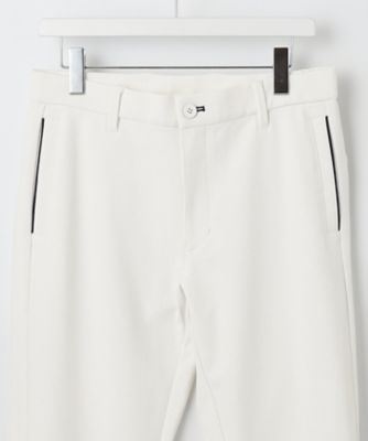 機能性満載のホワイトパンツ【ＭＥＮ】【防透・ＵＶケア・撥水】トリコットツイル（ＰＰＶＴＳＳ０３２１）