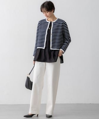 【Ｏｇｇｉ３月号掲載／新色追加／洗える】２３区ＤＥＮＩＭ　ストレッチ　ワイドパンツ（ＰＲ２３ＣＡ０２２１）