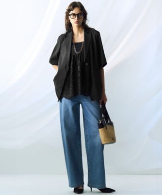 【Ｏｇｇｉ３月号掲載／新色追加／洗える】２３区ＤＥＮＩＭ　ストレッチ　ワイドパンツ（ＰＲ２３ＣＡ０２２１）