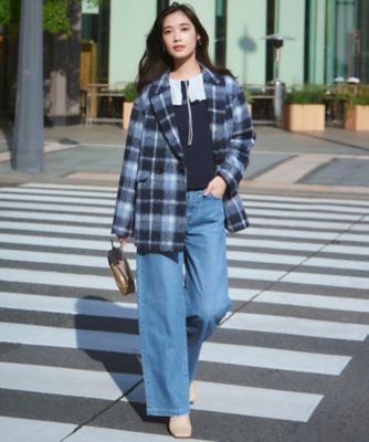 【Ｏｇｇｉ３月号掲載／新色追加／洗える】２３区ＤＥＮＩＭ　ストレッチ　ワイドパンツ（ＰＲ２３ＣＡ０２２１）