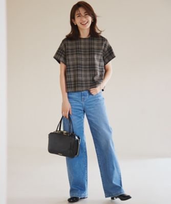 【Ｏｇｇｉ３月号掲載／新色追加／洗える】２３区ＤＥＮＩＭ　ストレッチ　ワイドパンツ（ＰＲ２３ＣＡ０２２１）