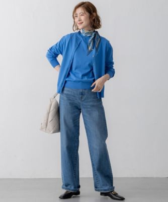 【Ｏｇｇｉ３月号掲載／新色追加／洗える】２３区ＤＥＮＩＭ　ストレッチ　ワイドパンツ（ＰＲ２３ＣＡ０２２１）