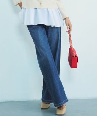 【Ｏｇｇｉ３月号掲載／新色追加／洗える】２３区ＤＥＮＩＭ　ストレッチ　ワイドパンツ（ＰＲ２３ＣＡ０２２１）