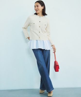 【Ｏｇｇｉ３月号掲載／新色追加／洗える】２３区ＤＥＮＩＭ　ストレッチ　ワイドパンツ（ＰＲ２３ＣＡ０２２１）
