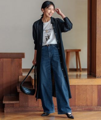 【Ｏｇｇｉ３月号掲載／新色追加／洗える】２３区ＤＥＮＩＭ　ストレッチ　ワイドパンツ（ＰＲ２３ＣＡ０２２１）
