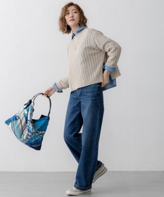 【Ｏｇｇｉ３月号掲載／新色追加／洗える】２３区ＤＥＮＩＭ　ストレッチ　ワイドパンツ（ＰＲ２３ＣＡ０２２１）
