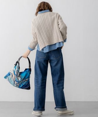 【Ｏｇｇｉ３月号掲載／新色追加／洗える】２３区ＤＥＮＩＭ　ストレッチ　ワイドパンツ（ＰＲ２３ＣＡ０２２１）