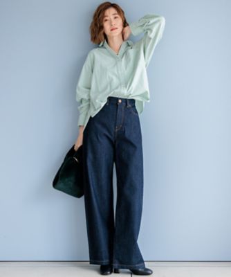 【Ｏｇｇｉ３月号掲載／新色追加／洗える】２３区ＤＥＮＩＭ　ストレッチ　ワイドパンツ（ＰＲ２３ＣＡ０２２１）