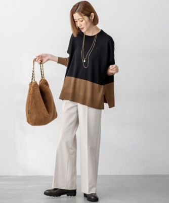 滝沢眞規子さん着用／VERY掲載】TRストレッチギャバ ワイド