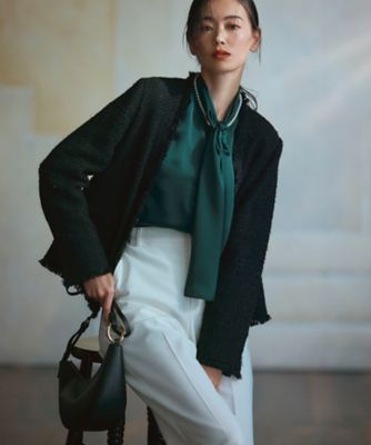 【ＣＬＡＳＳＹ．２月号掲載／洗える】ＴＲストレッチギャバ　ワイドパンツ（ＰＲ２３ＳＷ０２１６）