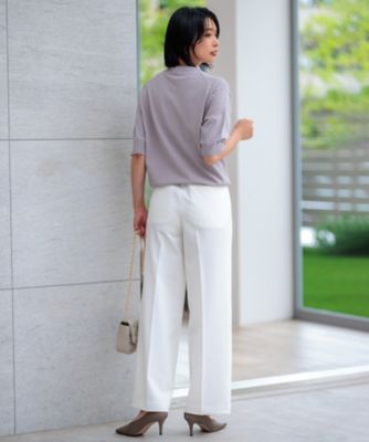 【ＣＬＡＳＳＹ．２月号掲載／洗える】ＴＲストレッチギャバ　ワイドパンツ（ＰＲ２３ＳＷ０２１６）