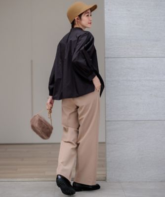 【ＣＬＡＳＳＹ．２月号掲載／洗える】ＴＲストレッチギャバ　ワイドパンツ（ＰＲ２３ＳＷ０２１６）