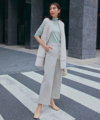 【ＣＬＡＳＳＹ．２月号掲載／洗える】ＴＲストレッチギャバ　ワイドパンツ（ＰＲ２６ＳＷ０２１６）