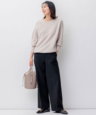 【ＣＬＡＳＳＹ．２月号掲載／洗える】ＴＲストレッチギャバ　ワイドパンツ（ＰＲ２６ＳＷ０２１６）