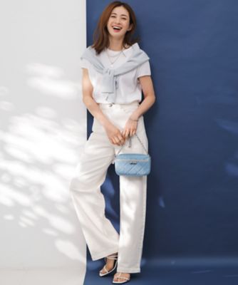 【Ｏｇｇｉ３月号掲載／新色追加／洗える】２３区ＤＥＮＩＭ　ストレッチ　ワイドパンツ（ＰＲ２７ＣＡ０２２１）